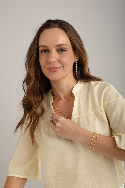 Pulseira Palitinhos- Banhado A Ouro 18k