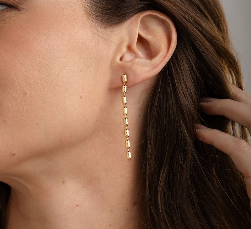 Brinco Palitinhos Banhada A Ouro 18k.