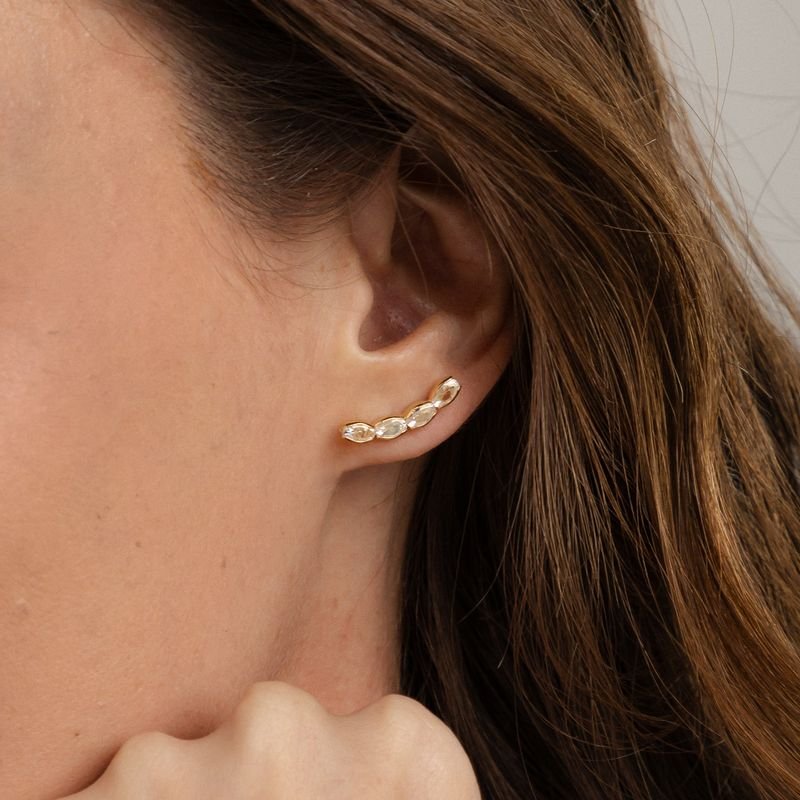 Brinco Pontos De Luz- Banhado A Ouro 18k