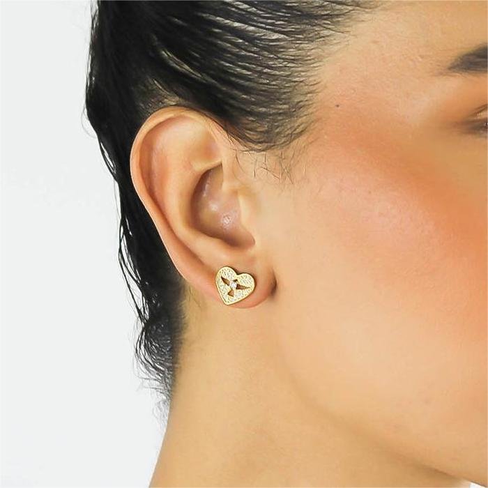 Brinco Coração Espirito Santo- Banhado A Ouro 18k