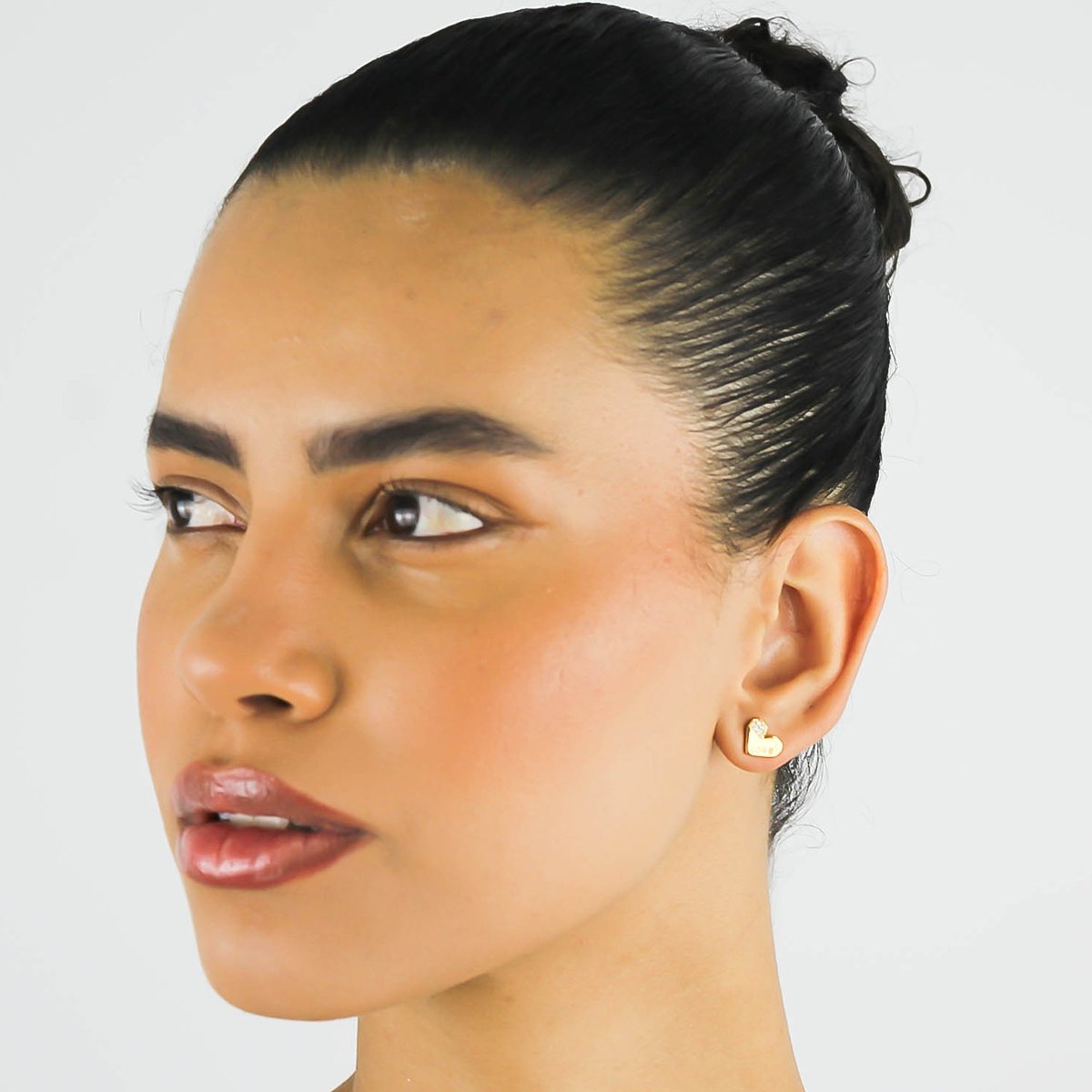 Brinco De Coração Love- Banhado A Ouro 18k