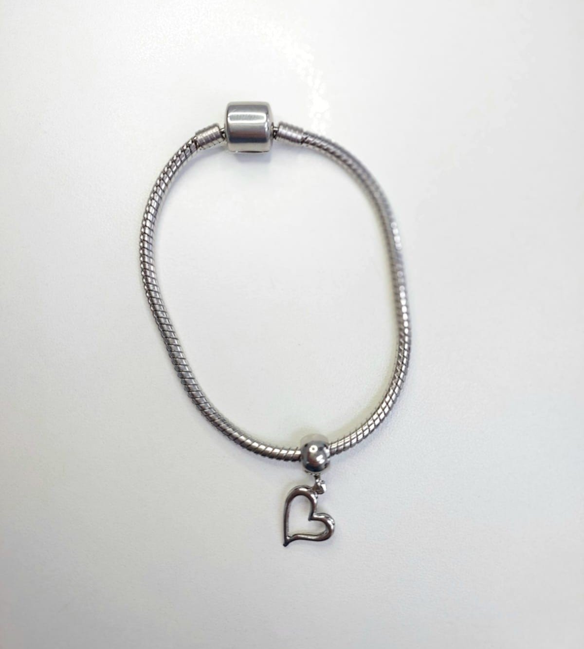 Pulseira Tambor Para Berloques 20cm - Aço Inox