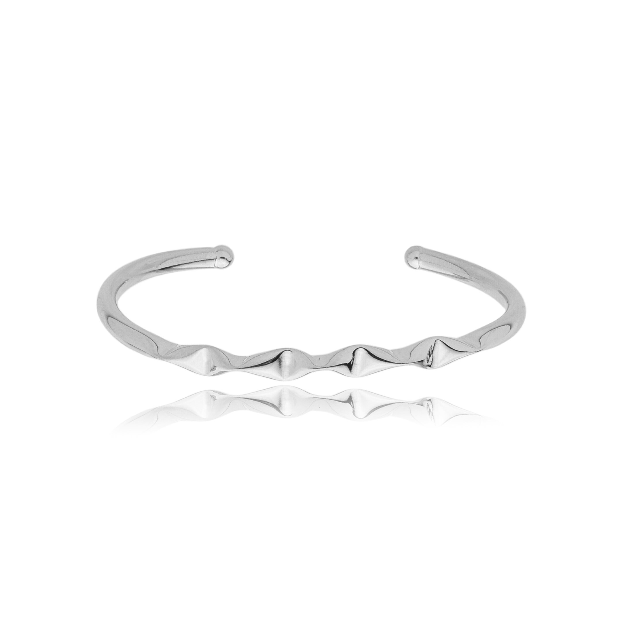 Bracelete Ajustável Estilizado - Banhado Em Ouro Ou Prata