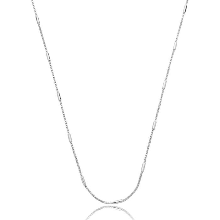 Gargantilha Tubinhos Alongada - Banhado Em Ouro Ou Prata